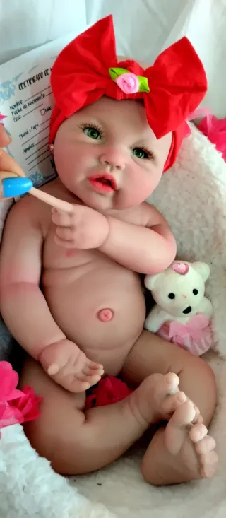 Bebé Reborn Silicona Completa 44cm