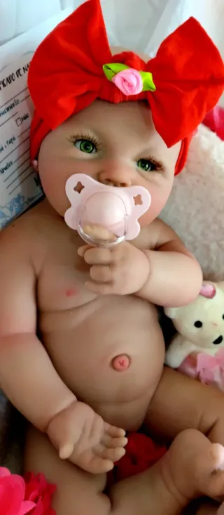 Bebé Reborn Silicona Completa 44cm