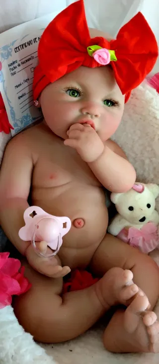 Bebé Reborn Silicona Completa 44cm