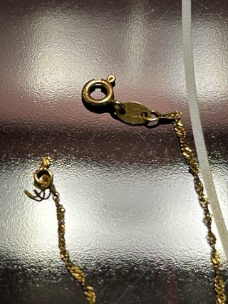 Cadena Oro de ley 18k de 45cm tipo Singapur