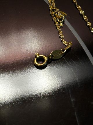 Cadena Oro de ley 18k de 45cm tipo Singapur