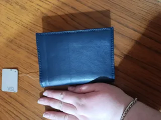 Cartera azul marino piel sintética nueva