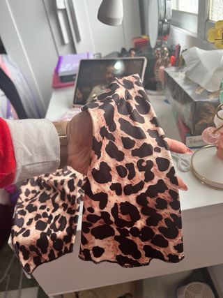 Top leopardo manga larga de campana