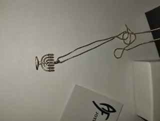 Cadena de Plata Ley Menorá AF Joyeros Artesanos