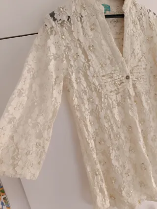 Camisa encaje Antea Talla M