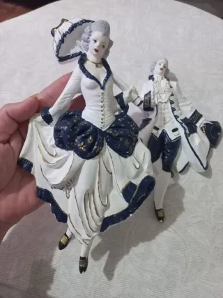 Figuras Escayola rococó pintadas a mano