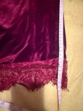 Vestido Terciopelo Burdeos Encaje