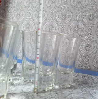 Set 6 Vasos Chupito/Licor con Soporte Metal Dorado