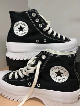 Converse negras plataforma talla 41