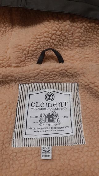 Parka Element impermeable verde oscuro Talla M