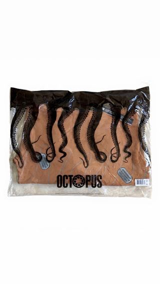 Felpa Octopus Tags Hoodie Marrone