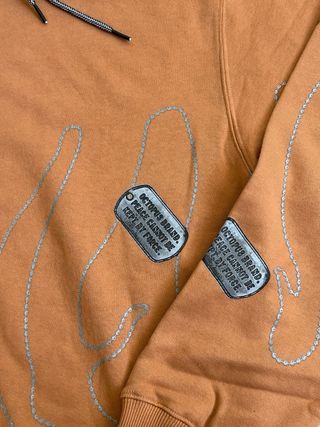 Felpa Octopus Tags Hoodie Marrone