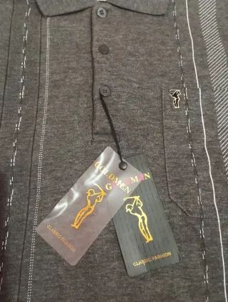 Polo Hombre Goldmen T.46 Gris Nuevo Con Etiqueta