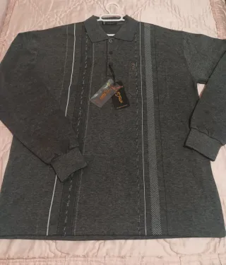 Polo Hombre Goldmen T.46 Gris Nuevo Con Etiqueta