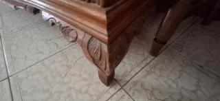 Coqueta vintage madera y espejo torneado