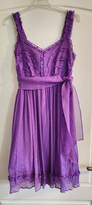 Vestido color malva para evento (apto embarazadas)