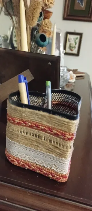 Portalápices decorado corazón