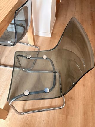 Sillas transparentes Ikea TOBIAS (4 unidades)