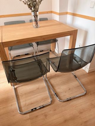 Sillas transparentes Ikea TOBIAS (4 unidades)