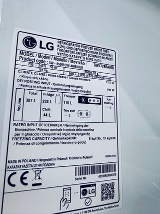 257.Frigorifico Lg Nuevo Tara! 2x60 Oportunidad