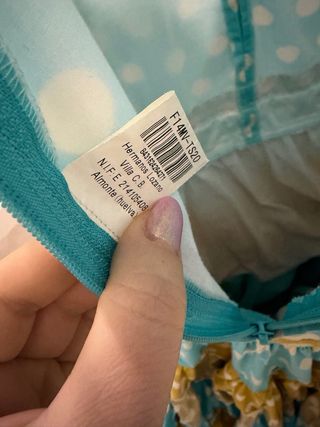 Traje Flamenca Micaela Villa turquesa y beig