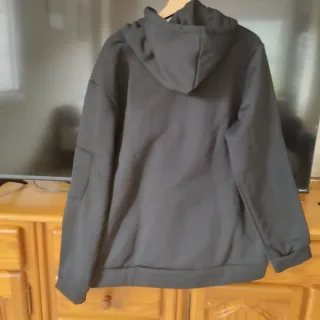 Sudadera Hombre Negra Media Cremallera