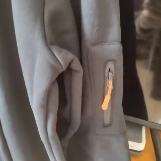 Sudadera Hombre Negra Media Cremallera