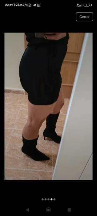 Vestido dorado Bershka