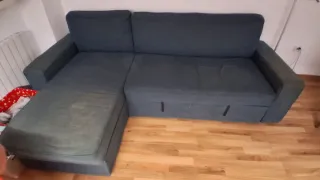 Sofá modular azul tela