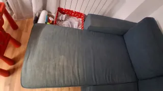 Sofá modular azul tela