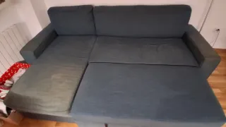 Sofá modular azul tela