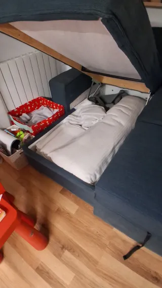 Sofá modular azul tela