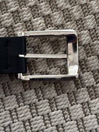 Cinturón Vivienne Westwood Negro Hebilla Plateada