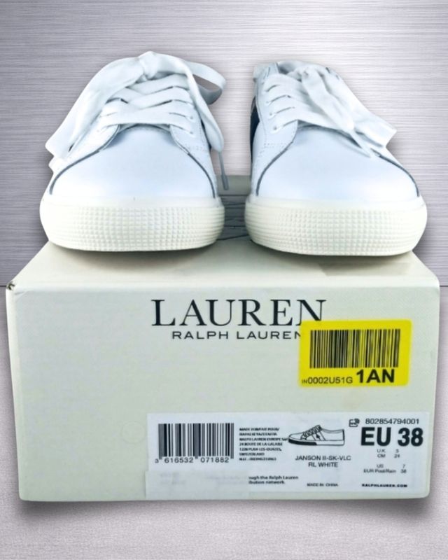 Ralph Lauren Janson II piel blanca mujer 38 nuevas