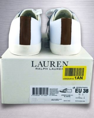 Ralph Lauren Janson II piel blanca mujer 38 nuevas