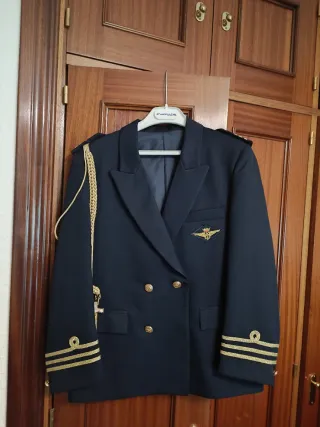 Chaqueta traje comunión azul y oro