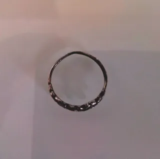 Anillo plata doble corazón floral