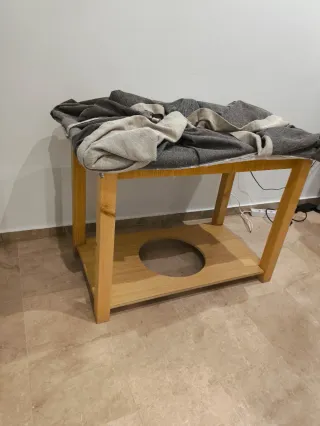 Mesa Camilla con Cristal y Faldillas a medida