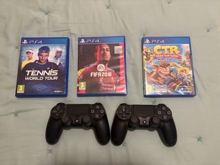 PS4 Slim 1TB + 2 mandos + 3 juegos
