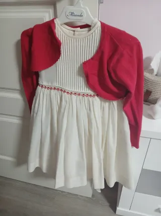 Vestido Miranda Talla 4 con Chaqueta Roja