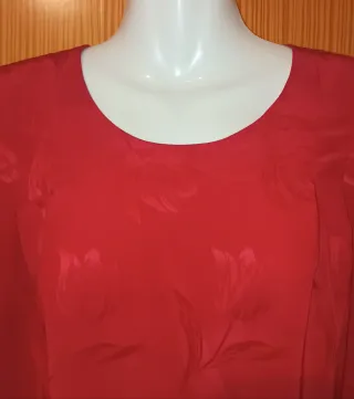 Blusa mujer roja de manga corta T. 54