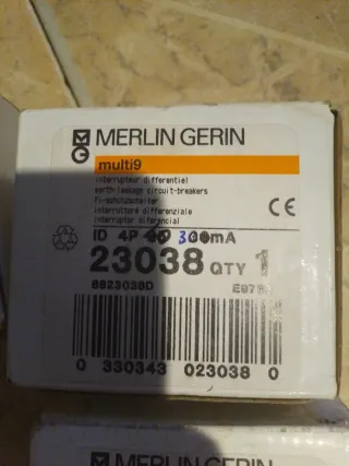 Pack 3 Interruptores Diferenciales Merlin Gerin