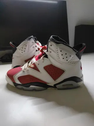 Jordan 6 Carmine Rojo Blanco Originales