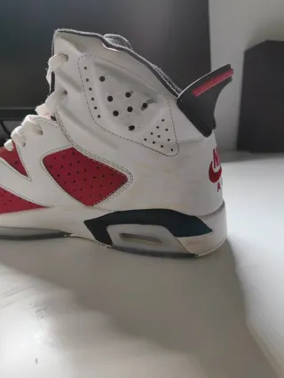 Jordan 6 Carmine Rojo Blanco Originales