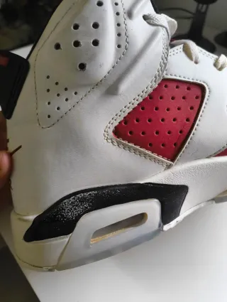 Jordan 6 Carmine Rojo Blanco Originales