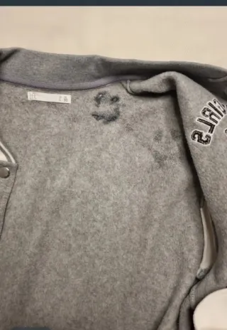 Chaqueta Béisbol Gris y Blanca