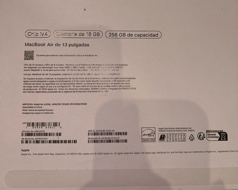 MacBook Air 13 M4 (2025) Plata 16 GB 256 Gb afbeelding 5