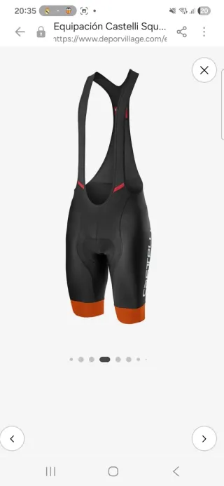 Equipación Ciclismo Castelli Naranja y Negro