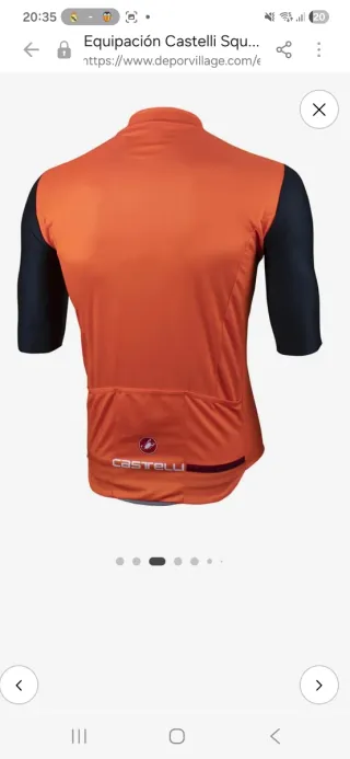 Equipación Ciclismo Castelli Naranja y Negro