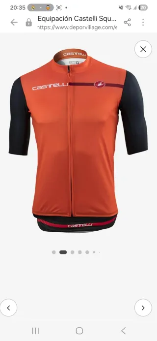 Equipación Ciclismo Castelli Naranja y Negro